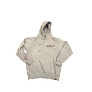 Official Taylor Swift Red (Taylor's Version) Hoodie Gray Graphic Sweatshirt Med